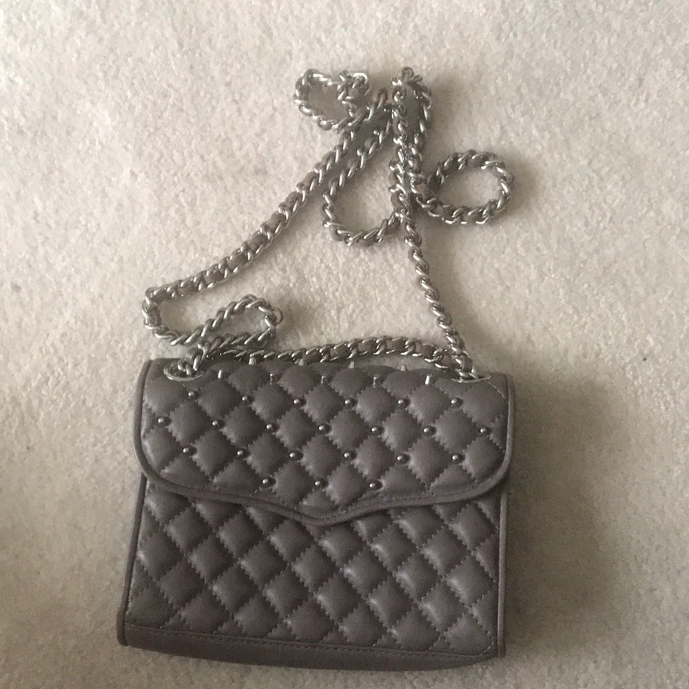 Rebecca Minkoff studded grey crossbody bag